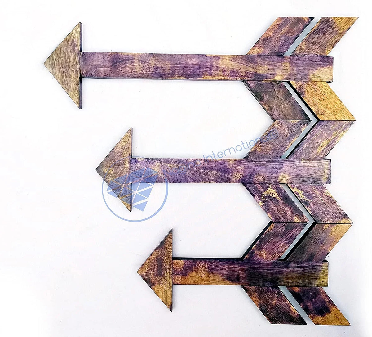 Nagina International Nautical Wooden Hand Craft Decorative Arrows Sizeet of 3 - Home Decor Wall Hanging Gifts Pirate Nursery Ocean Beach Home Decor Gift