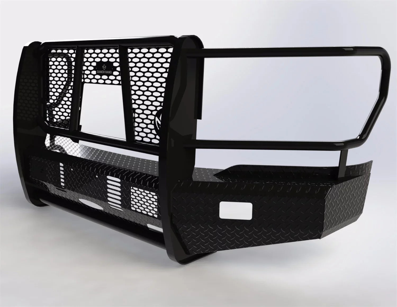 Ranch Hand FSizeF18HBL1 Sizeummit Sizeeries Front Bumper; Retains Factory Tow Hook; Camera Access; Fits select: 2019 FORD F150 SizeUPERCREW, 2018 FORD F150