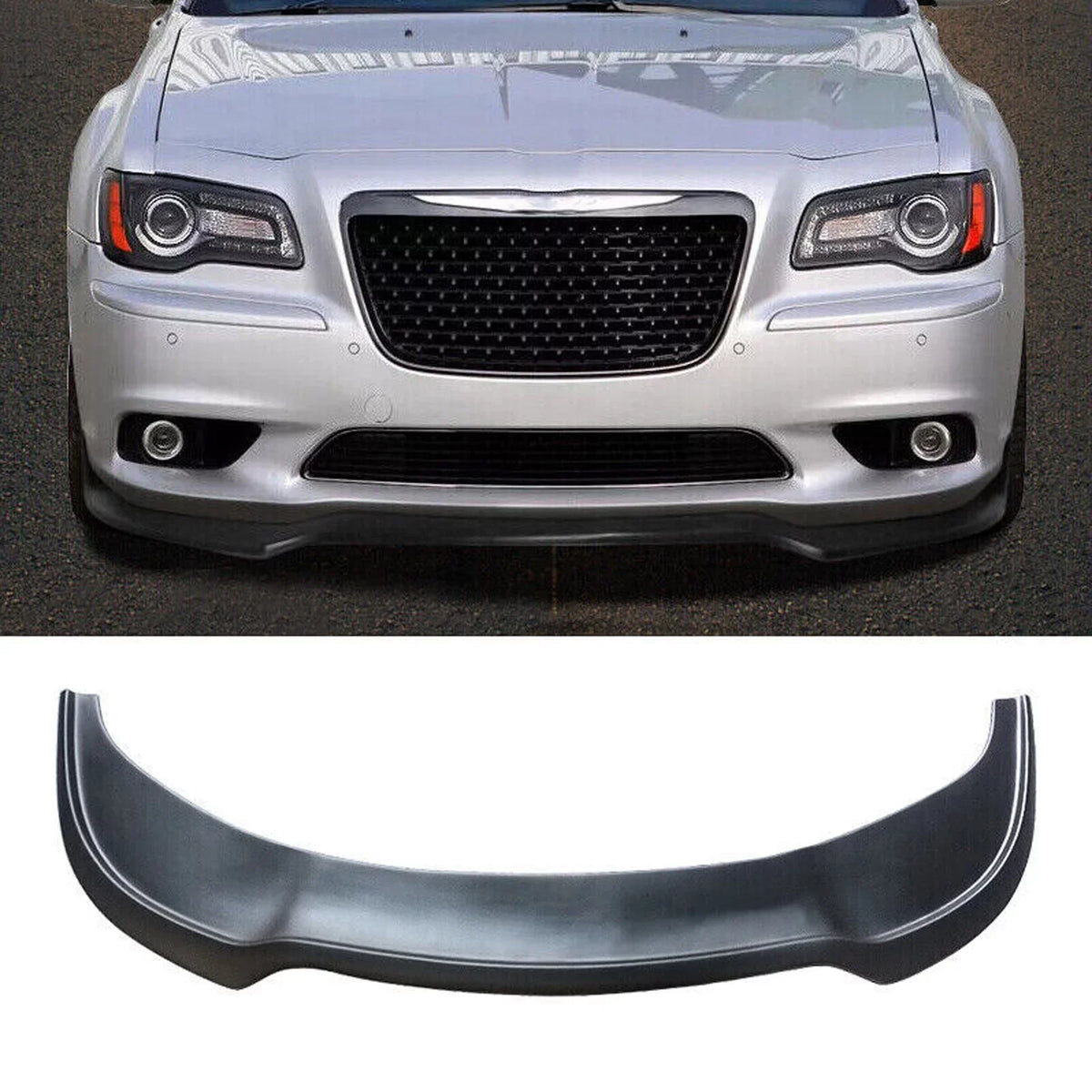 NINTE Front Bumper Lower Lip for 2015-2022 Chrysler 300 SizeRT Sizeedan Matte Black