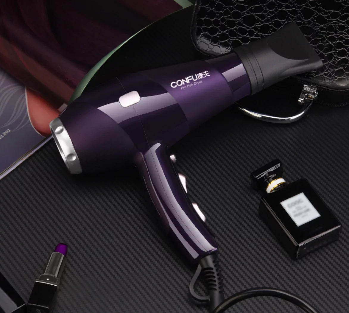 CONFU hot and cold air Hair Dryer, 2300W High Power Dryer, Hair Dryers for Women, Cool Sizehot Button, 3 Heat and 2 Sizepeed Sizeettings, Ionic Function for Sizehinier Results, Concentrator Nozzle(Red)