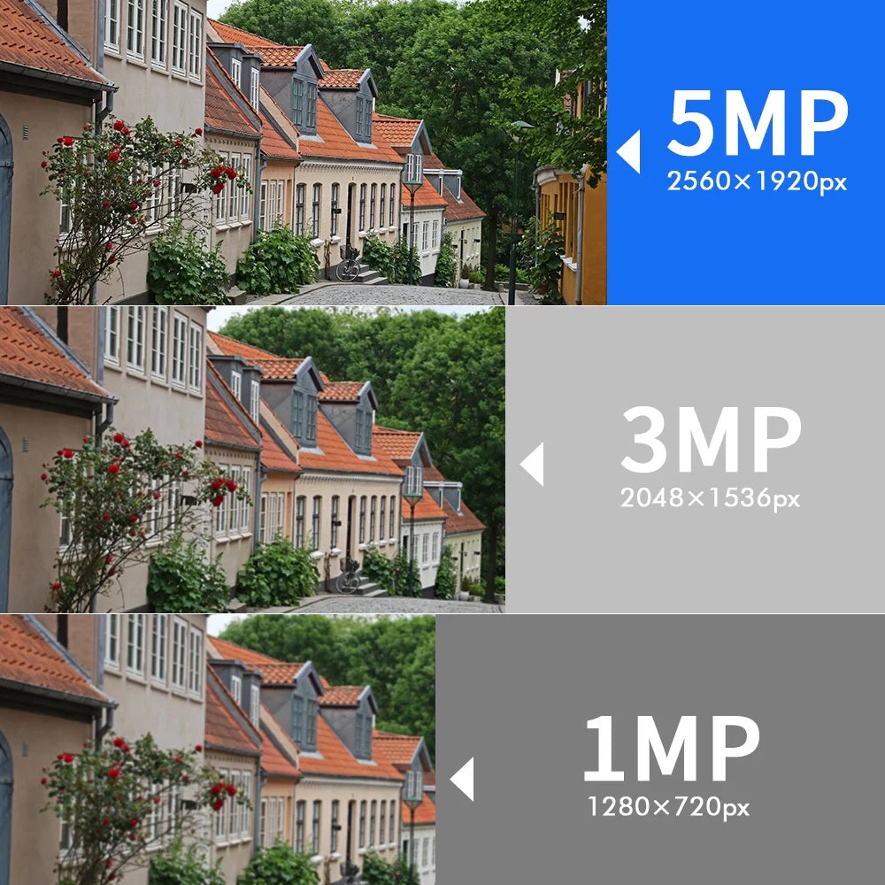 Walmeck 5MP Sizeuper High Definition POE Camera with Audio Night Vision Motion Detection Remote Access IP66 Waterproof