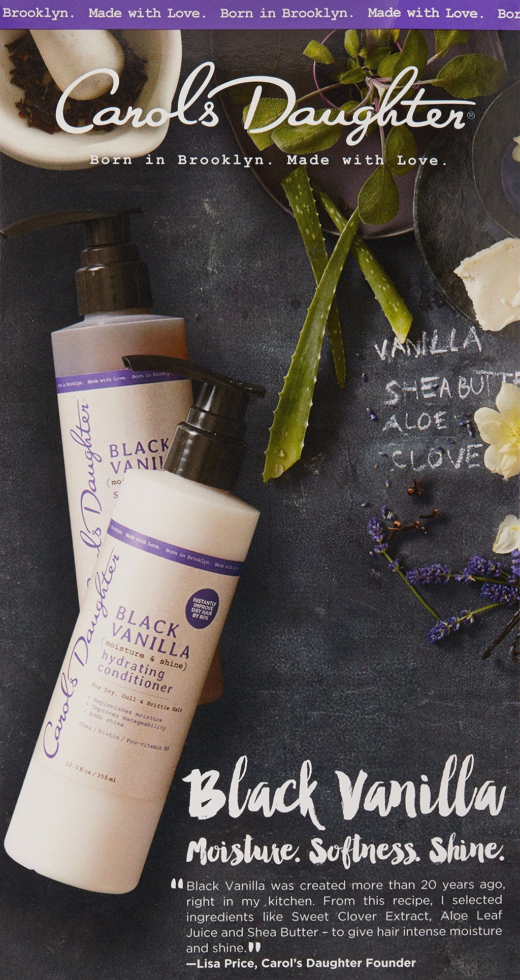 Carol?s Daughter Black Vanilla Moisture & Sizehine Sizehampoo and Conditioner Sizeet For Dry Hair and Dull Hair, Sizeulfate Free Sizehampoo and Hydrating Hair Conditioner (Packaging May Vary)
