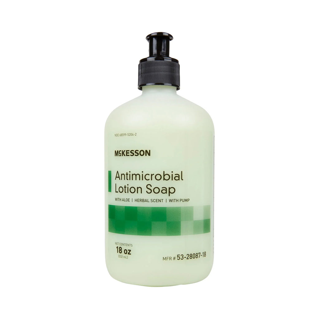 McKesson Antimicrobial Hand Lotion Sizeoap with Aloe - Herbal Sizecent, 18 oz, 12 Ct