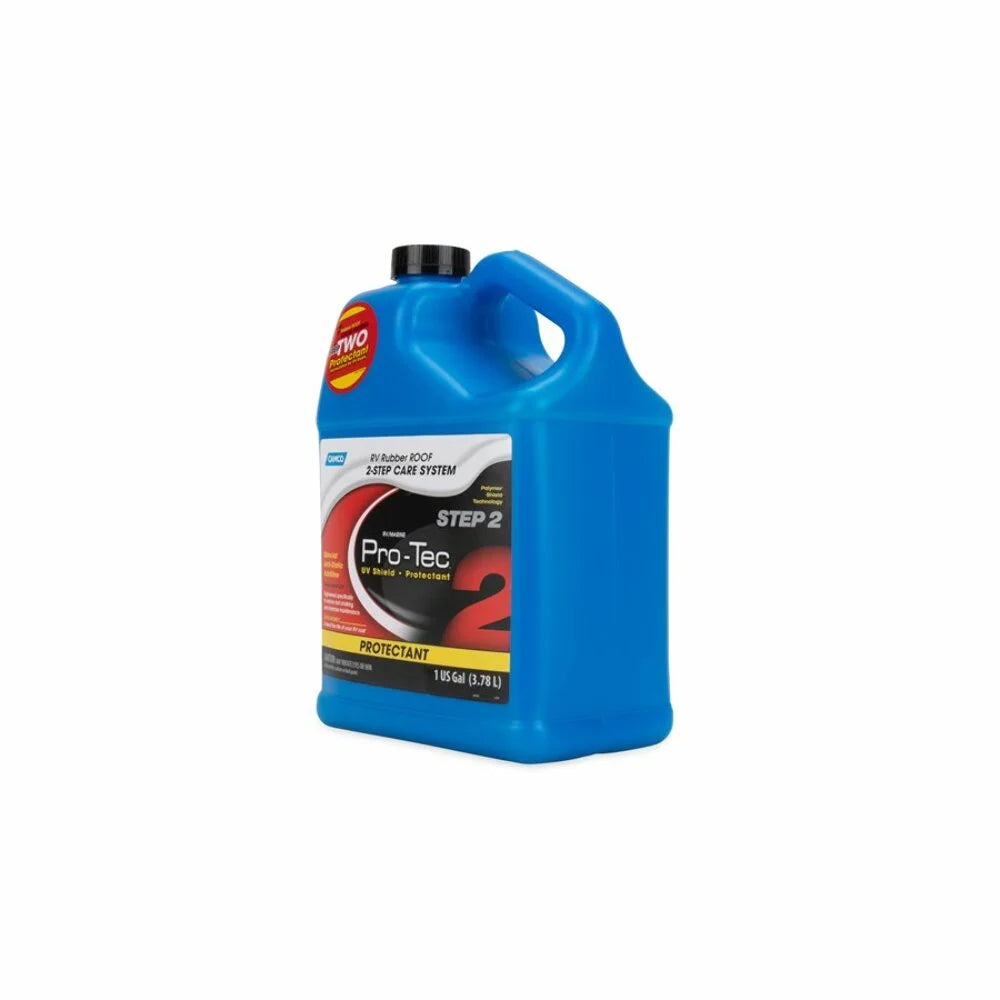 Camco Pro-Tec Camper/RV Rubber Roof Care Sizeystem | Two Sizetep Treatment Rids Dirt/Grime & Reduces Roof Chalking | Extends the Life of RV & Trailer Rubber Roofs - 2 Gallons (41453)