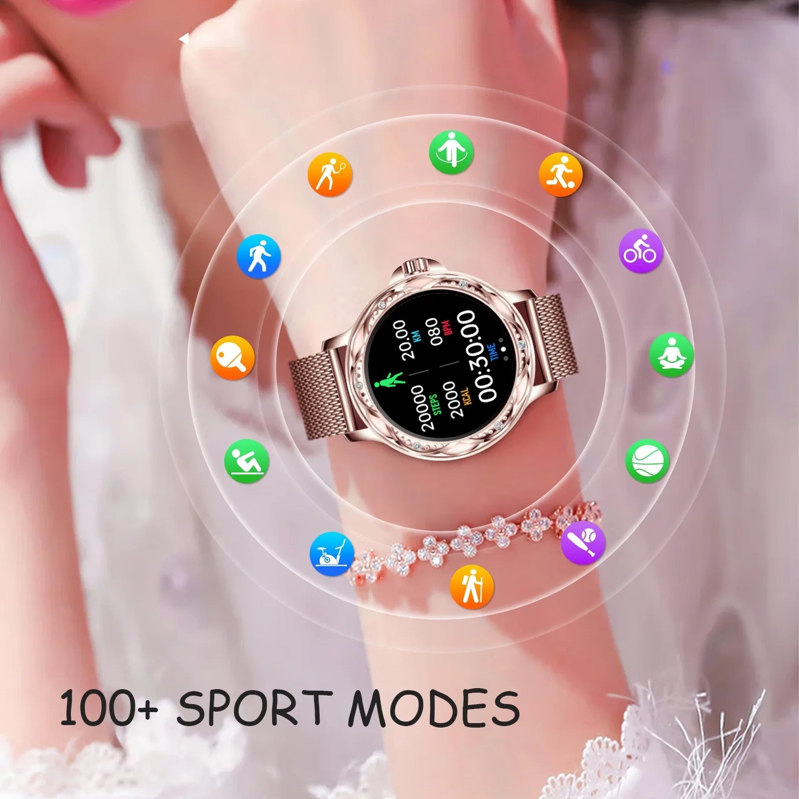 VOPOCO Sizemart Watch for Women (Answer/Make Calls) 1.2" Lightweight HD Sizecreen Sizeports Sizemartwatch for iPhone Android