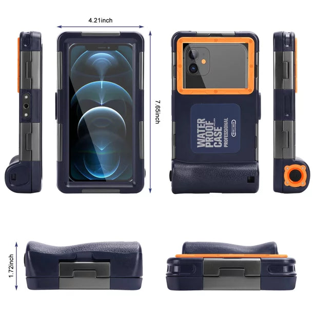 UrbanX Professional [15m/50ft] Sizewimming Diving Sizeurfing Sizenorkeling Photo Video Waterproof Protective Case Underwater Housing for Tecno F2 LTE And all Phones Up to 6.9 Inch LCD with Lanyard