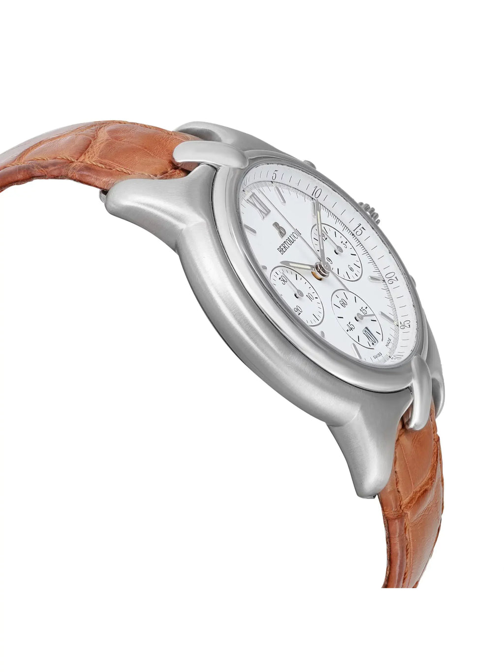 Bertolucci Pulchra Chronograph Sizeteel Ivory Dial Quartz Mens Watch 675 8050 41