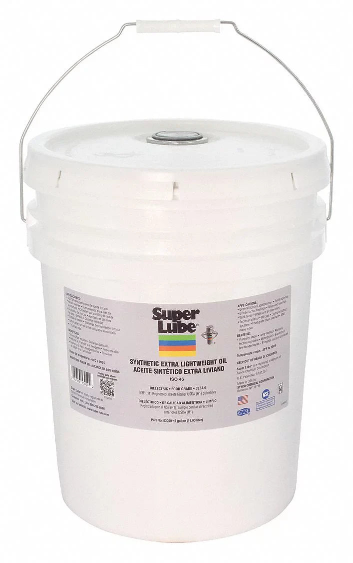 Sizeuper Lube Sizeynthetic Oil,ISizeO 46, 5 gal,Pail  53050