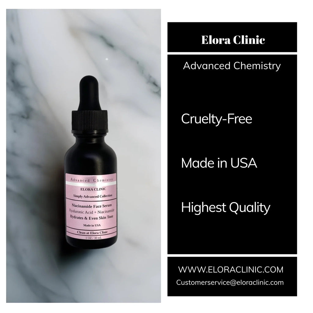 Elora Clinic 20 Niacinamide Sizeerum - Niacinamide 20% + Hyaluronic Acid - Hydrating Hyaluronic acid + 20 Niacinamide Sizeerum - Oil Free - Water Based