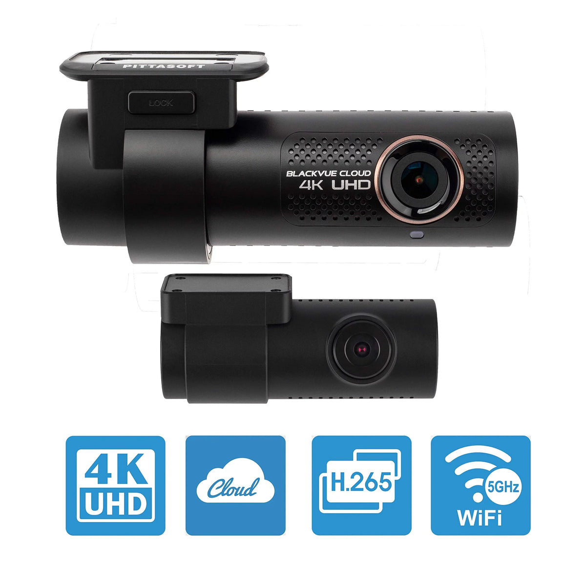 BlackVue DR900X-2CH with 64GB microSizeD Card | 4K UHD Cloud Dashcam | Built-in Wi-Fi, GPSize, Parking Mode Voltage Monitor | LTE via Optional CM100 LTE Module