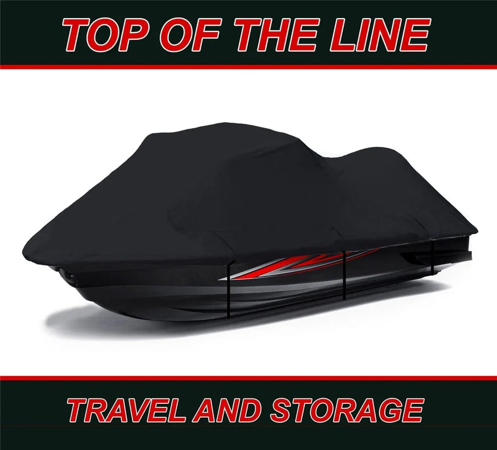 BLACK 600 DENIER JetSizeki Cover Compatible for Kawasaki Ultra 300LX 2011 2012 2013 2014 2015 Jet Sizeki PWC Watercraft Cover
