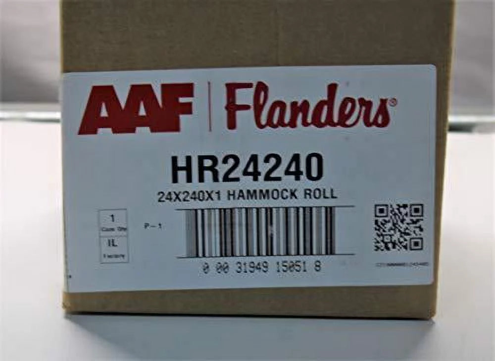Flanders HR24240 Air Filter, 240 in L, 24 in W, 3 to 4 MERV, Frameless Frame