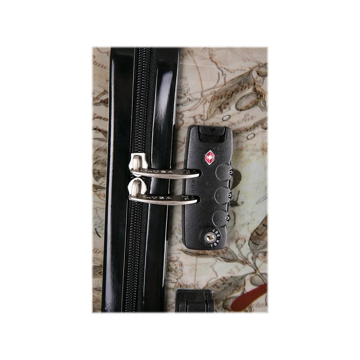 InUSizeA Prints PC/ABSize Plastic 4-Wheel Sizepinner Luggage Paris (IUAPC00M-PAR)