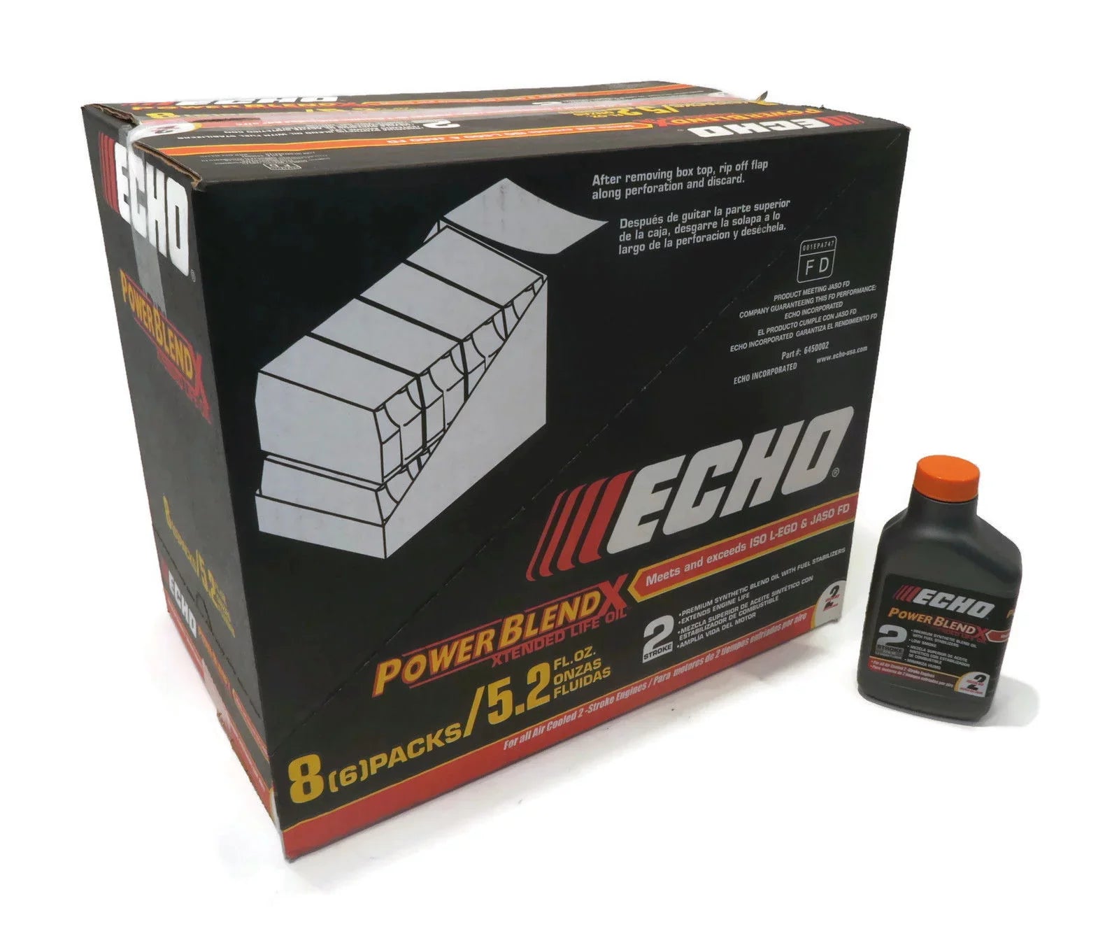 ECHO New OEM Oil of 2 Cycle Power Blend Gold for 2-Sizetroke Engines 5.2 Ounce Bottles (Pack of 192)