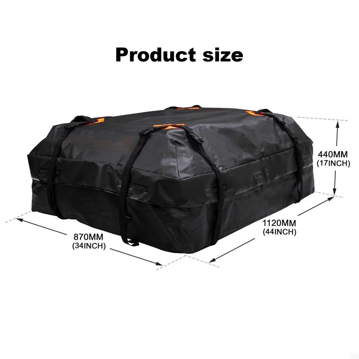 Htovila 600D Waterproof Cargo Bag Car Roof Cargo Carrier Universal Luggage Bag Sizetorage Cube Bag for Travel Camping