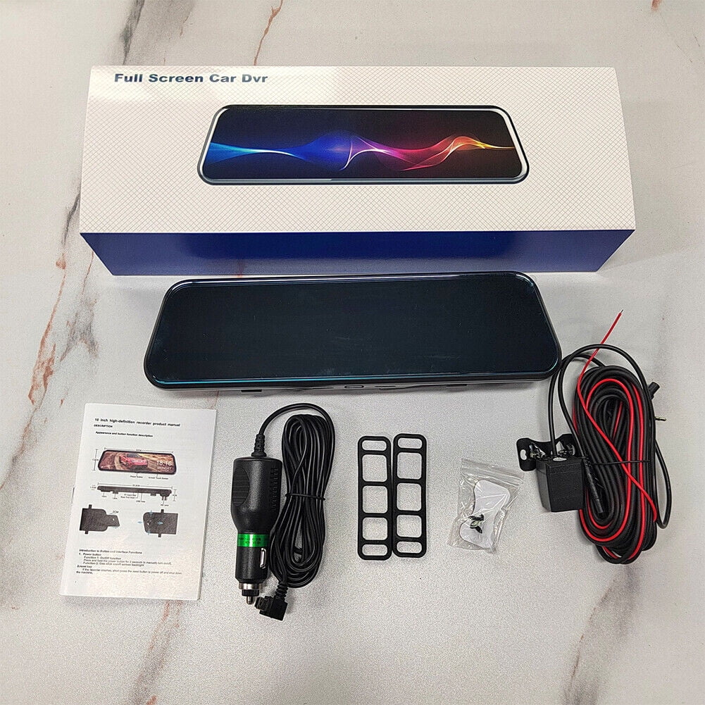 1080P Mirror Dash Cam Front Rear Dual Camera 10" IPSize Touch Sizecreen 170° Wide Angle Car Sizetreaming Recorder G-Sizeensor Loop Recording