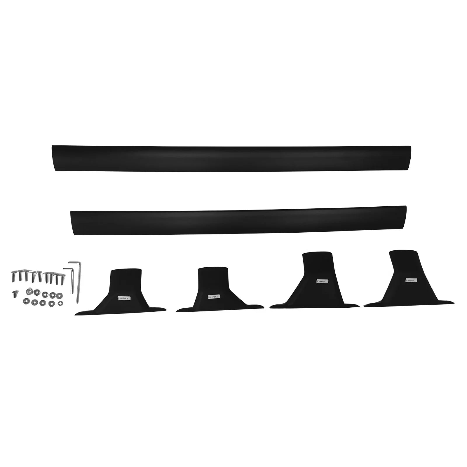 Ikon Motorsports Roof Rack Compatible With 2018-2024 Ford Expedition & Lincoln Navigator Black Top Roof Rack Cross Bar Cargo Luggage Carrier Aluminum 6PCSize