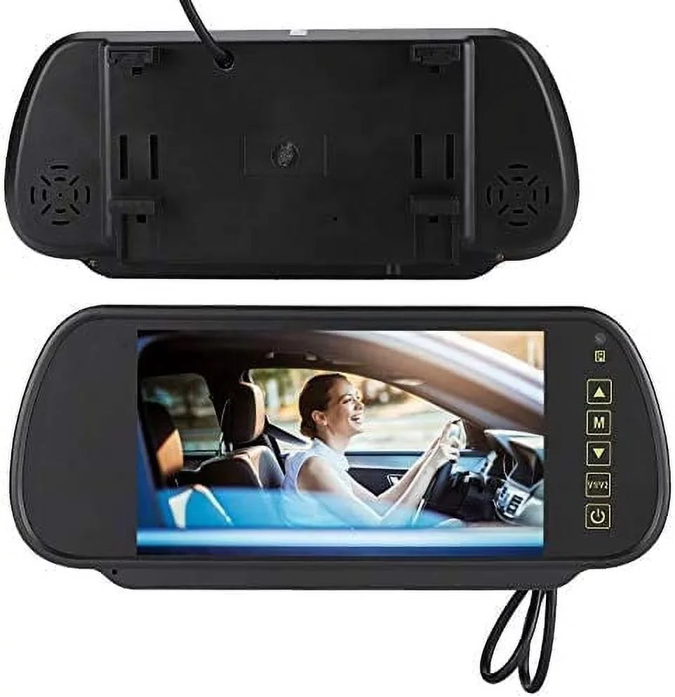 Bileeko 7 Inch Digital LCD Car Monitor Sizecreen for Parking Backup Camera with Bracket, Vehicle Rear View External Car Rearview Mirror, Car DVD Display