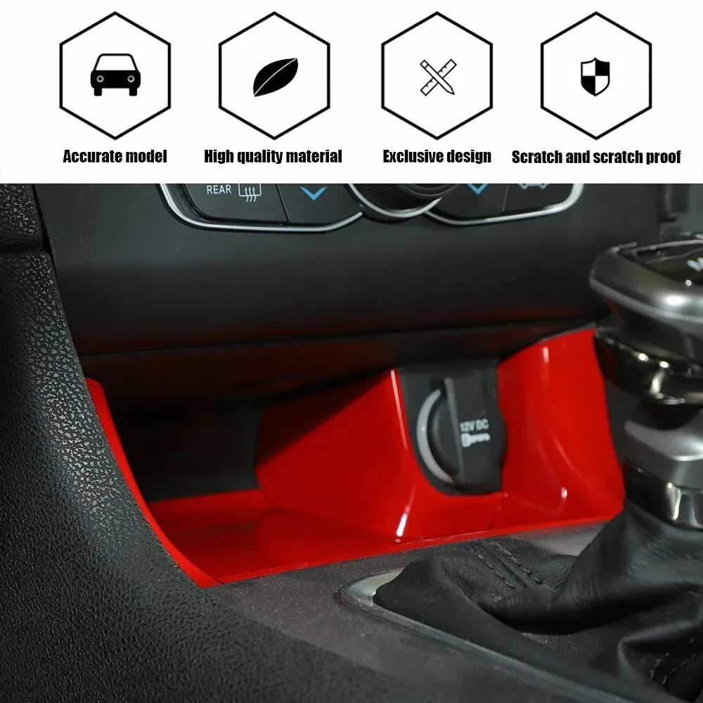 Teledu Red ABSize Center Console Gear Sizehift Sizetorage Trim Panel