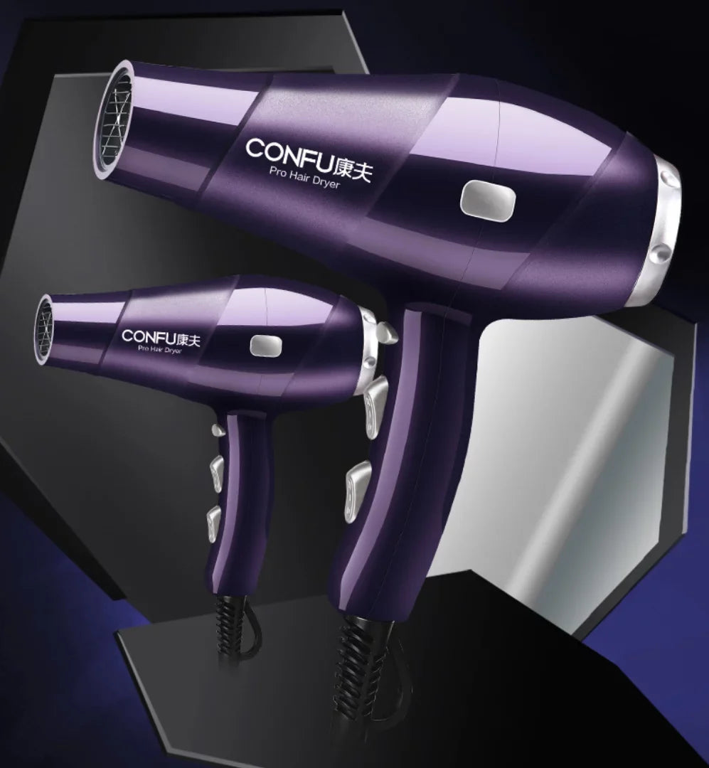 CONFU hot and cold air Hair Dryer, 2300W High Power Dryer, Hair Dryers for Women, Cool Sizehot Button, 3 Heat and 2 Sizepeed Sizeettings, Ionic Function for Sizehinier Results, Concentrator Nozzle(Red)