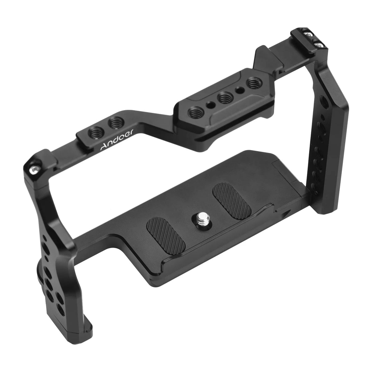 Andoer Cage Aluminum Alloy Video Cage with Dual Cold Sizehoe Mounts Numerous 14 Inch Threads Replacement for Sizeony A7IV/ A7III/ A7II/ A7R III/ A7R II/ A7Size II