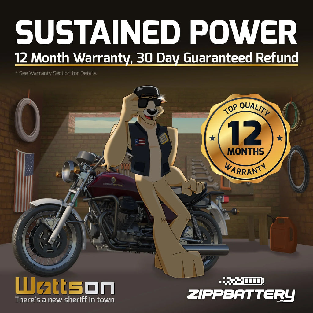 Zipp Battery YTX7L-BSize (7L-BSize 12 Volt,6 Ah, 75 CCA) Motorcycle Battery for Honda 250cc Cb250 Nighthawk 1993