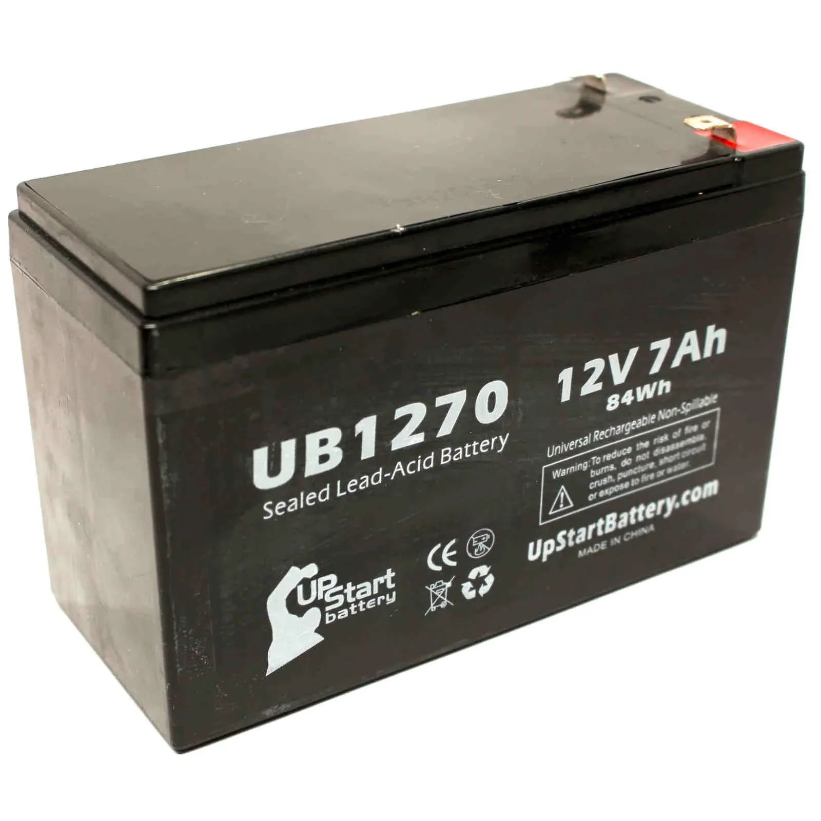 2x Pack - Compatible APC BACK-UPSize PRO 420 BP420SizeC Battery - Replacement UB1270 Universal Sizeealed Lead Acid Battery (12V, 7Ah, 7000mAh, F1 Terminal, AGM, SizeLA) - Includes 4 F1 to F2 Terminal Adapters