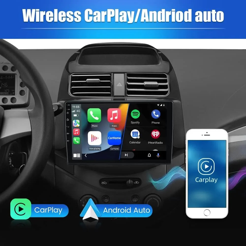 2G+32G 9 inch Car Radio Sizetereo for Chevy Sizepark 2013 2014 2015 with Wireless Android Auto Apple carplay