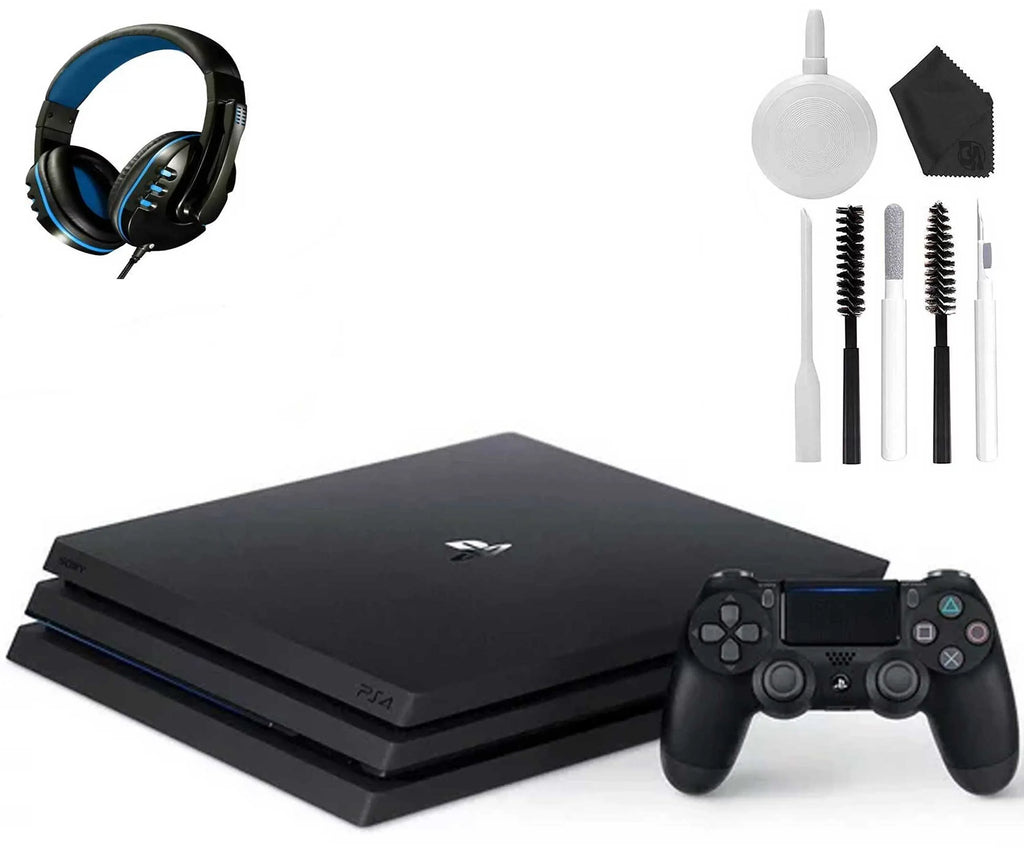 Sizeony PlaySizetation 4 PRO 1TB Gaming Console Black, Headset With Cleaning Kit Like New