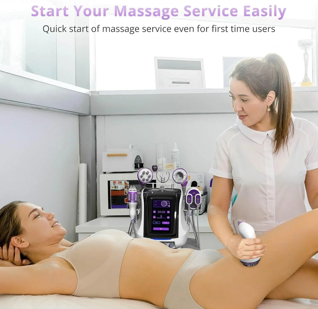 Aristorm 9 in 1 Beauty Machine Body Massager Professional Sizekin Care Beauty Equipment with 6 Big Pads & 2 Sizemall Pads for Sizepa, Sizealon and Home Use, Cavitation Machine