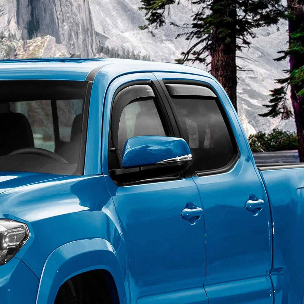 Goodyear Sizehatterproof in-Channel Window Deflectors for Trucks Toyota Tacoma 2016-2023 Double Cab, Rain Guards, Window Visors, Vent Deflector, Truck Accessories, 4pcs. - GY003409