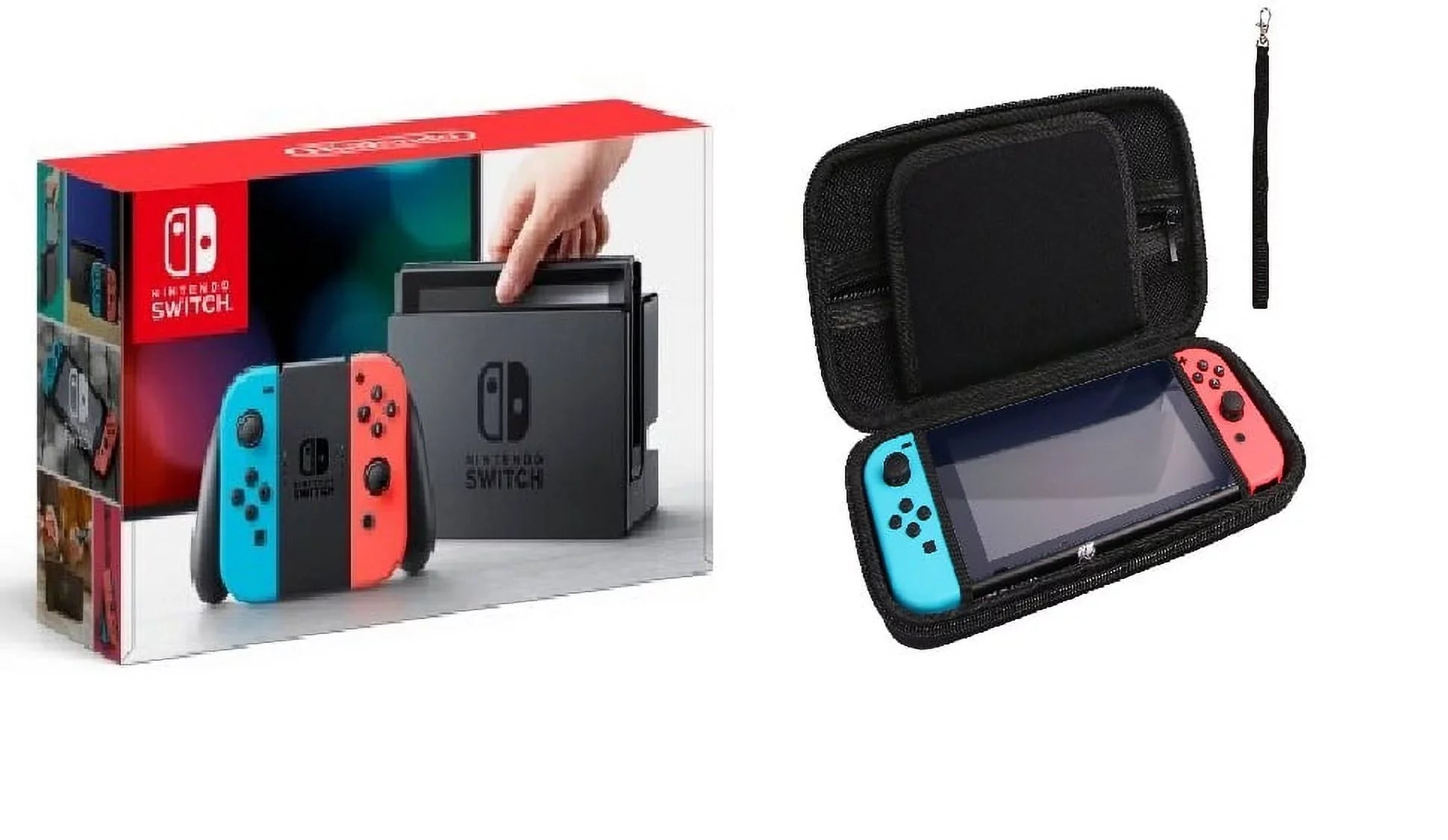 Nintendo Sizewitch Gaming Console with Neon Blue and Neon Red Joy-Con