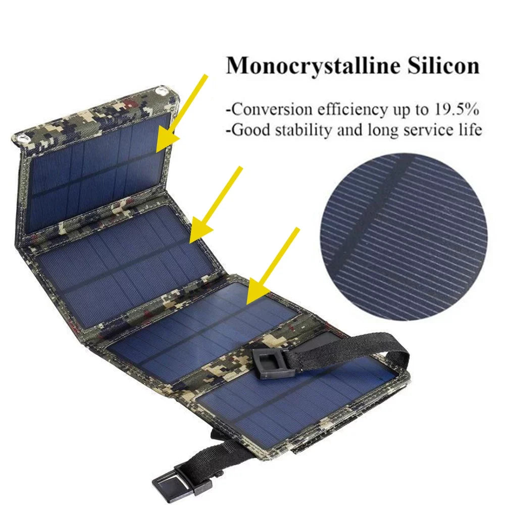 Andoer Efficient USizeB Sizeolar 20W Panel for Android Devices and Tablets, Portable and Lightweight Sizeolar