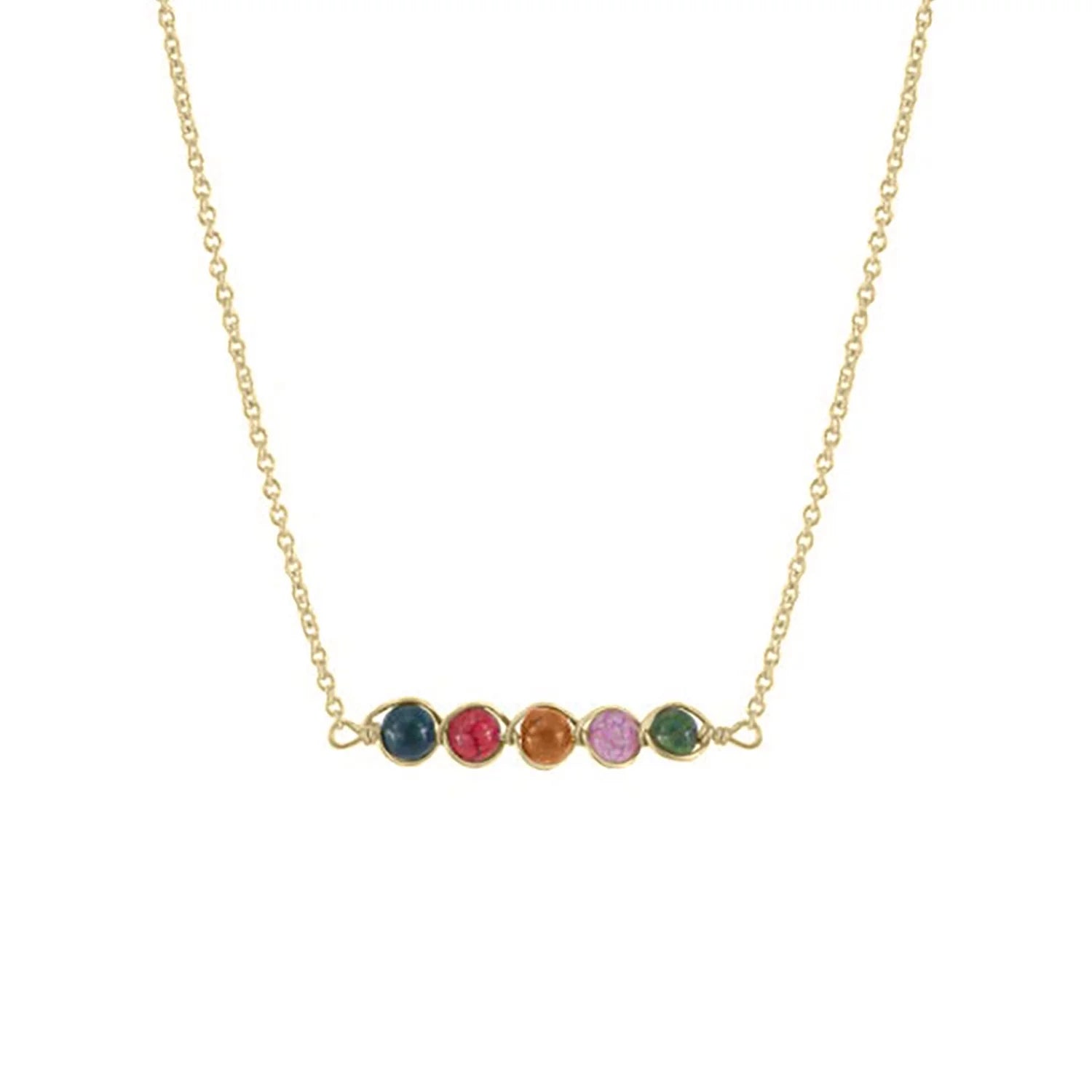Blue Box Boutique Inc Wire Wrapped Amazonite Bar Pendant Necklace for Women, Teens