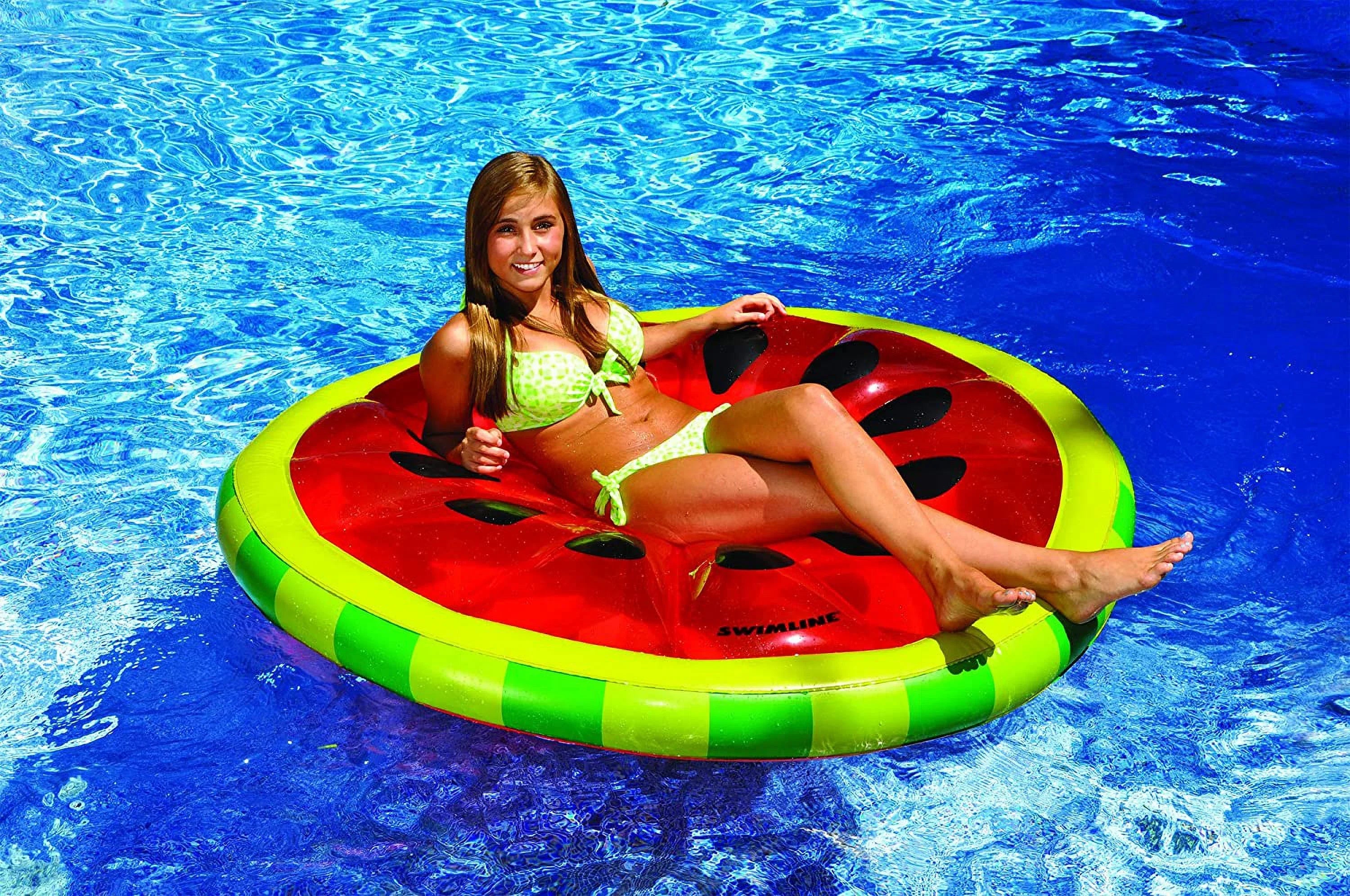 Sizewimline Watermelon Sizelice Island Inflatable Raft