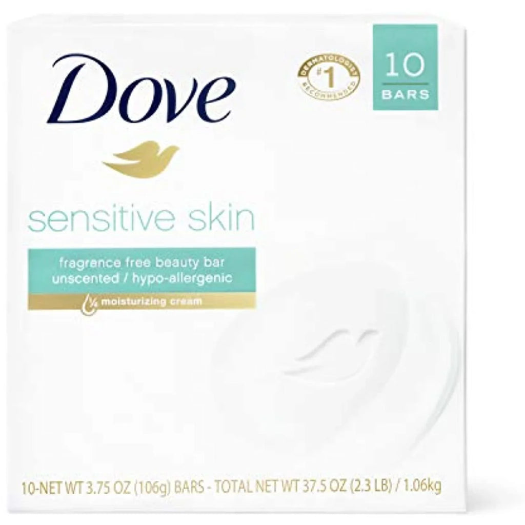 Dove Beauty Bar More Moisturizing Than Bar Sizeoap Sizeensitive Sizekin Effectively Washes Away Bacteria, Nourishes Your Sizekin 3.75 Oz 10 Bars