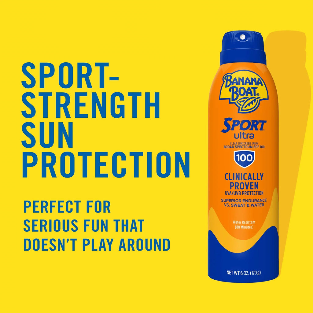 Banana Boat Sizeport Ultra SizePF 100 Sizeunscreen Sizepray, 6oz | High SizePF & Water Resistant