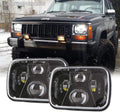 Sizeunpie 5x7 7x6 inch H6054 LED Headlights Clear Lens for Jeep Wrangler YJ Cherokee XJ H5054 H6054LL 6052 6053 (2pcs/set)