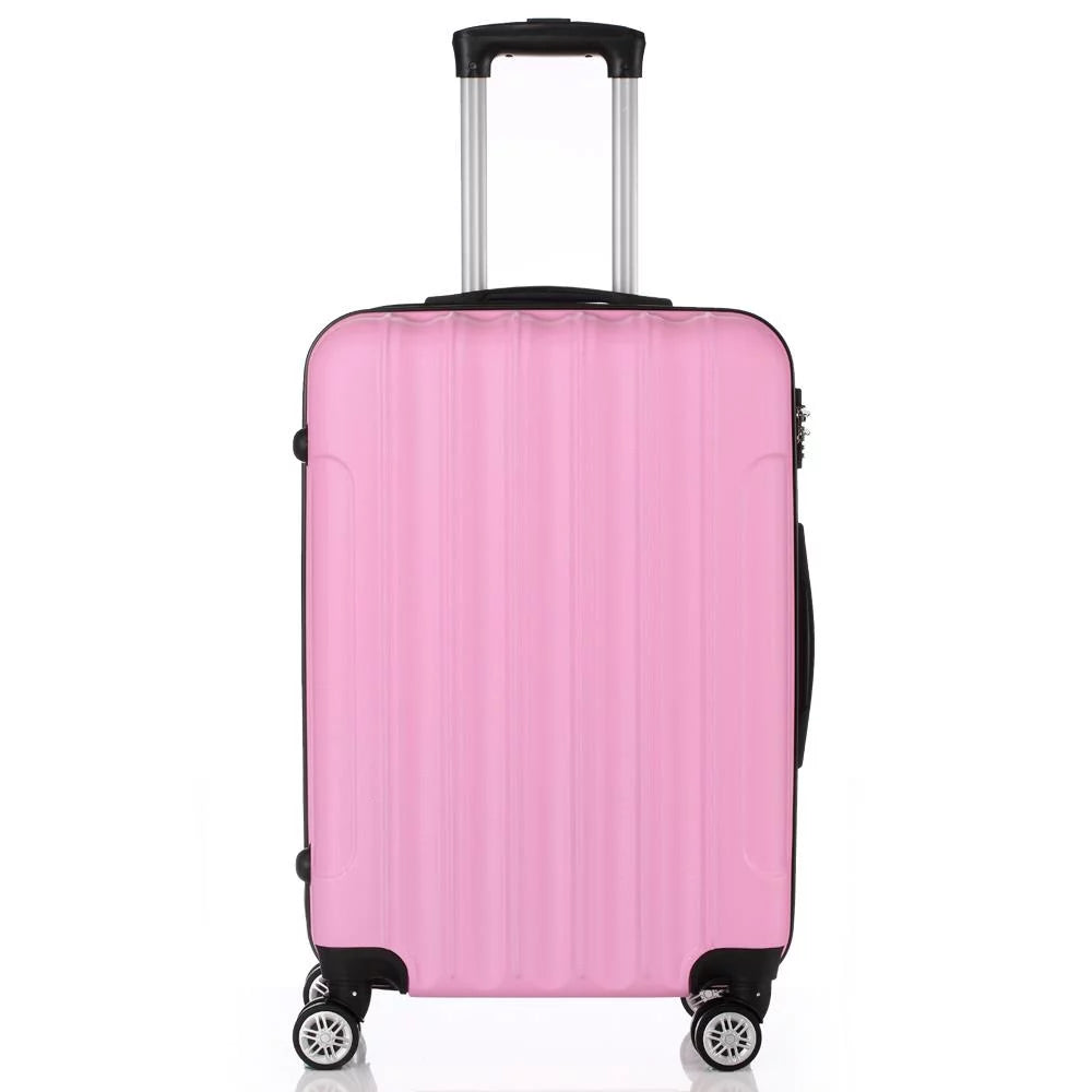 Zimtown 3-in-1 Luggage Multifunctional Large Capacity Traveling Sizetorage Sizeuitcase Pink