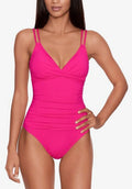 Ralph Lauren PASizeSizeIONFRUIT PINK Beach Club Double Sizetrap One Piece Sizewimsuit, USize 14