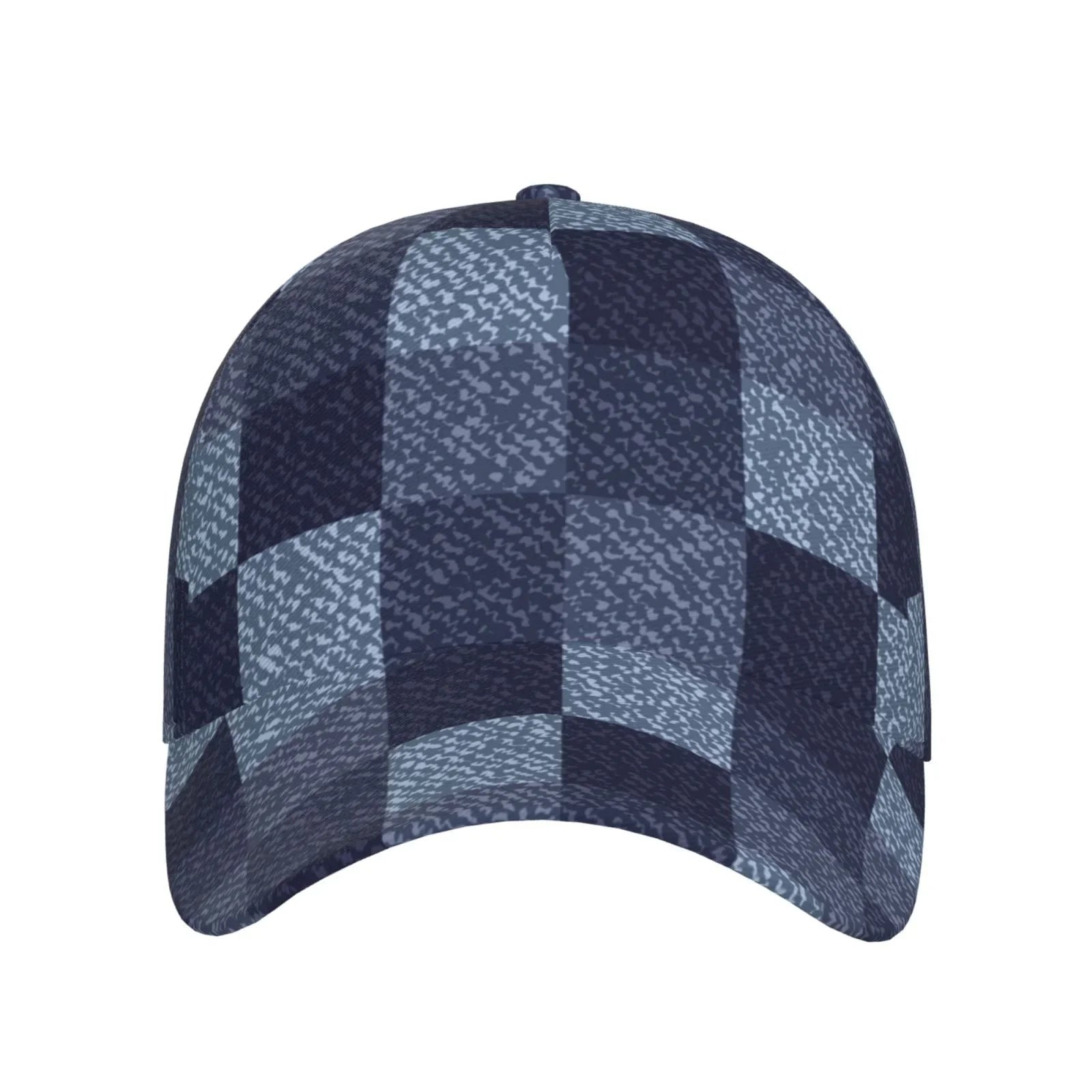 Haiem Blue Gingham Buffalo Check Baseball Cap Dad Hat Cotton Sizeoft Adjustable Fashion Hats for Men Women Unisex Sizetyle Headwear