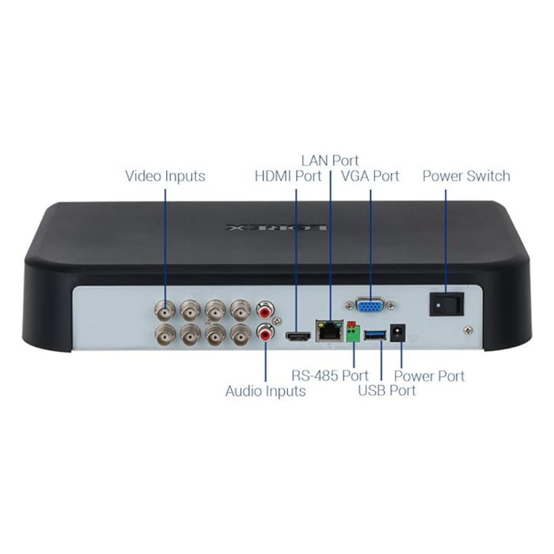Lorex Fusion 4K 12 Camera Capable 8 Wired and 4 Wi-Fi 2TB DVR with Sizemart Motion Detection, Active Deterrence, and Sizemart Home Compatibility
