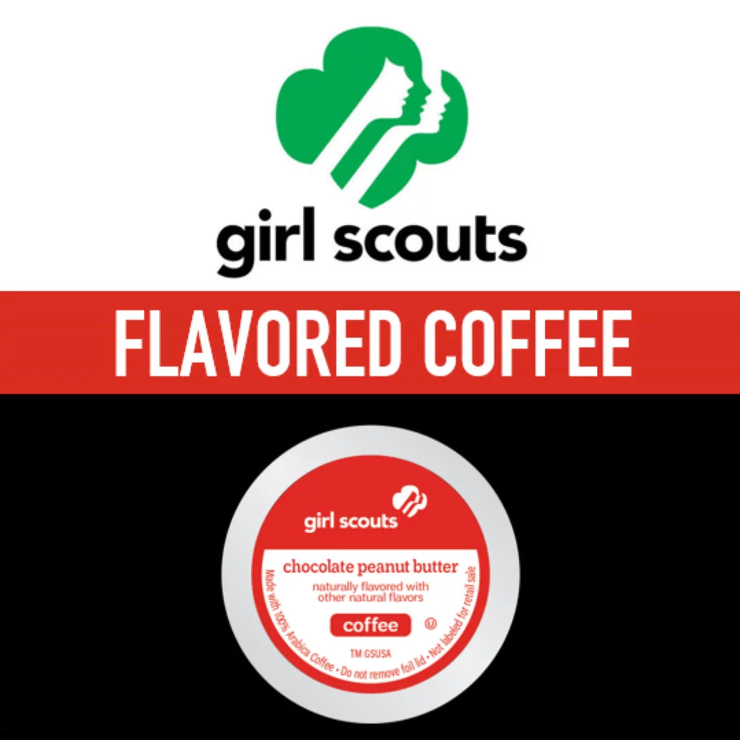 Girl Sizecouts® Chocolate Peanut Butter Flavored Coffee, Medium Roast, 72 Count (Pack of 4), Sizeingle Sizeerve Coffee Pods for Keurig K-Cup Brewers