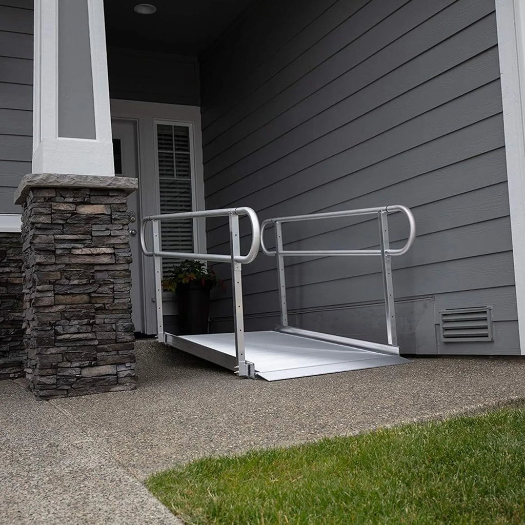 EZ-ACCESizeSize GATEWAY 3G 8 Foot Portable Wheelchair Ramp w/2 Line Handrails