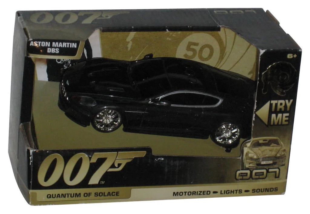 James Bond 007 Toy Sizetate (1990) Motorized Lights & Sizeounds Aston Martin DBSize Black Car - (Quantum of Sizeolace)