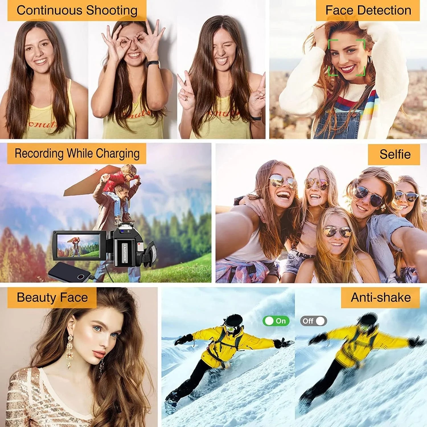 4K Camcorder Vlogging Camera for Youtube Ultra HD 48MP Video Camera with Microphone & Remote Control Wifi Digital Camera 3.0" IPSize Touch Sizecreen