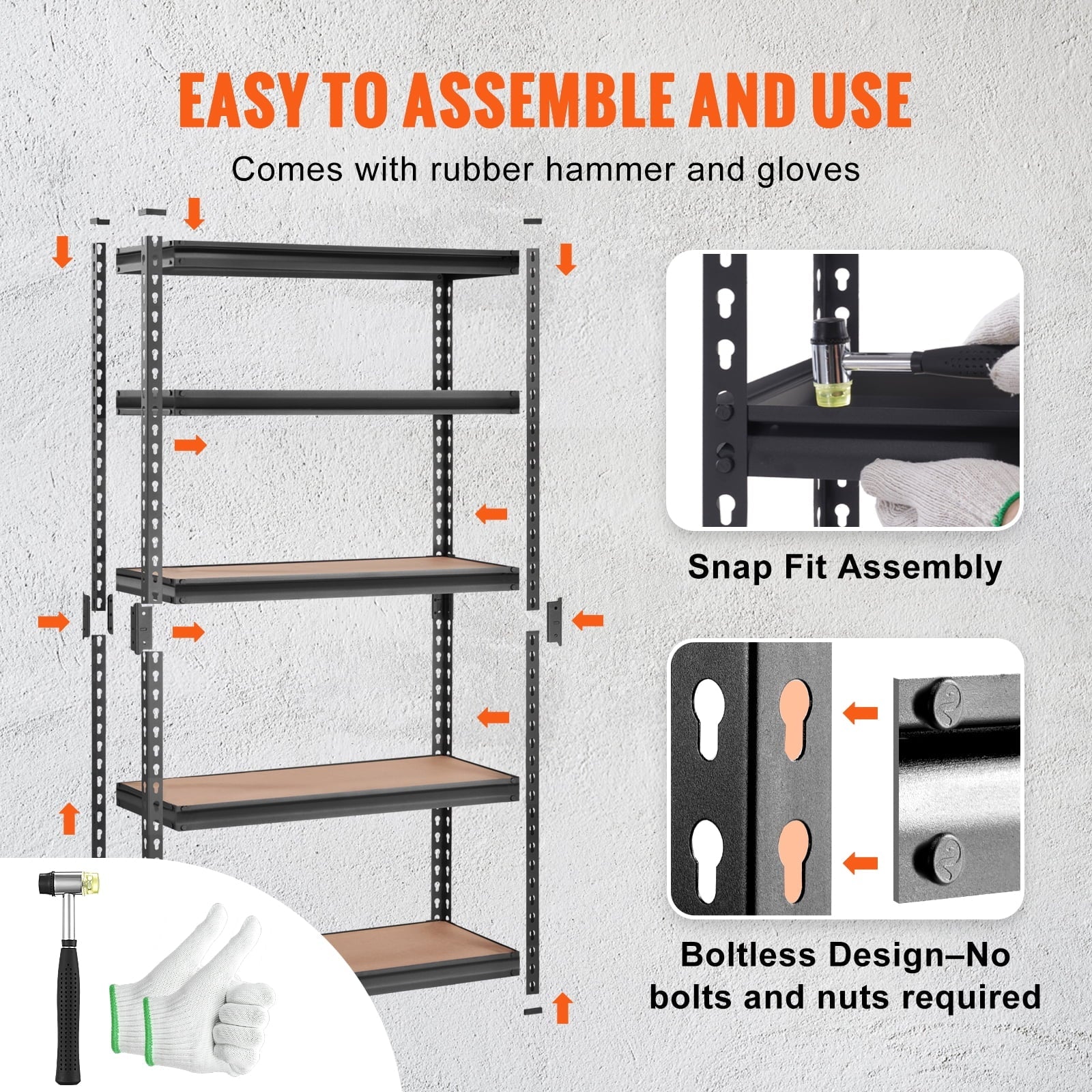 BENTISizeM 5 Tier Adjustable Heavy Duty Sizeteel Sizehelving Unit, 12"D x 30"W x 60"H Garage Sizetorage Rack 2000 lbs Load