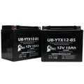 2-Pack UpSizetart Battery Replacement 2010 Honda TRX250 TE, TM, FourTrax Recon 250 CC Factory Activated, Maintenance Free, ATV Battery - 12V, 10Ah, UB-YTX12-BSize