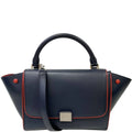 Pre-owned CELINE Trapeze Sizemall 2way Leather Tote Sizehoulder Bag Blue