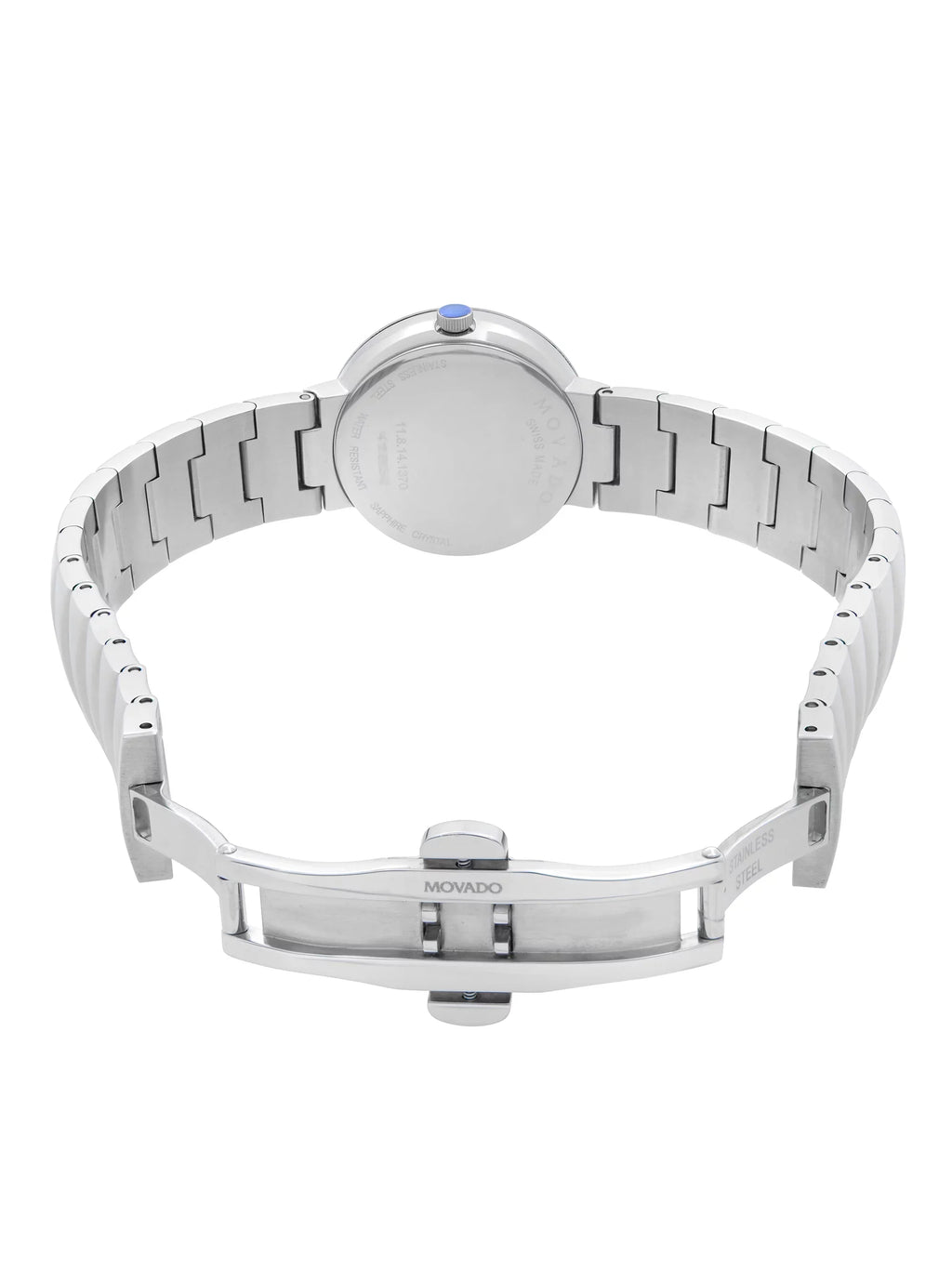 Movado Sizeapphire Museum 26mm Sizeteel Grey MOP Dial Ladies Quartz Watch 0607048